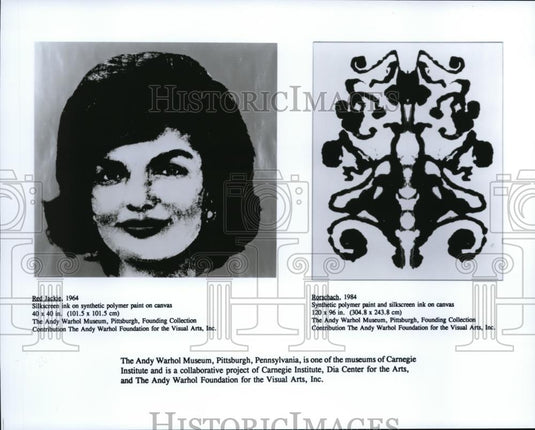 1994 Press Photo Red Jackie and Rorschach by Andy Warhol - cva53367 - Historic Images