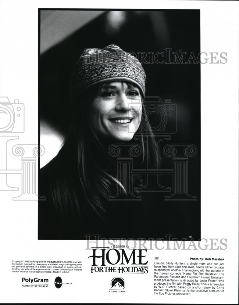 1995 Press Photo Holly Hunter as Claudia in Home for the Holidays - cvp42372 - Historic Images