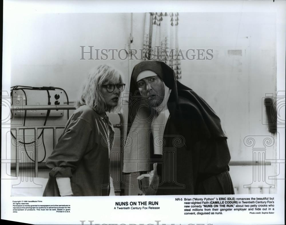 1991 Press Photo Eric Idle and Camille Coduri in Nuns on The Run - cvp45446 - Historic Images