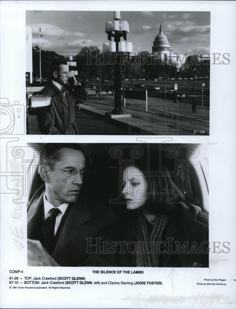1991 Press Photo Scott Glenn & Jodie Foster in The Silence of the Lambs - Historic Images