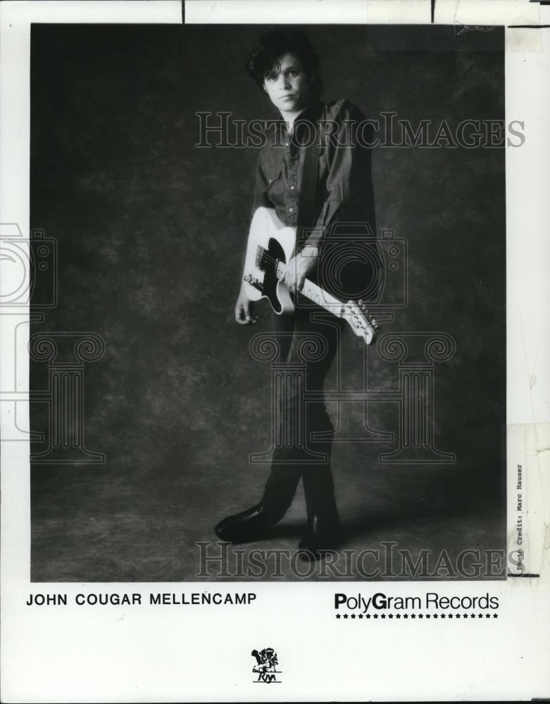 1985 Press Photo John Cougar Mellencamp - cvp50165 - Historic Images