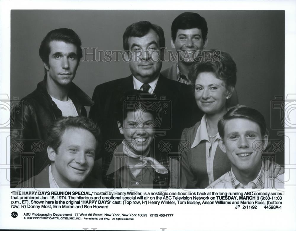 1992 Press Photo casts of The Happy days reunion Special - cvp57677 - Historic Images