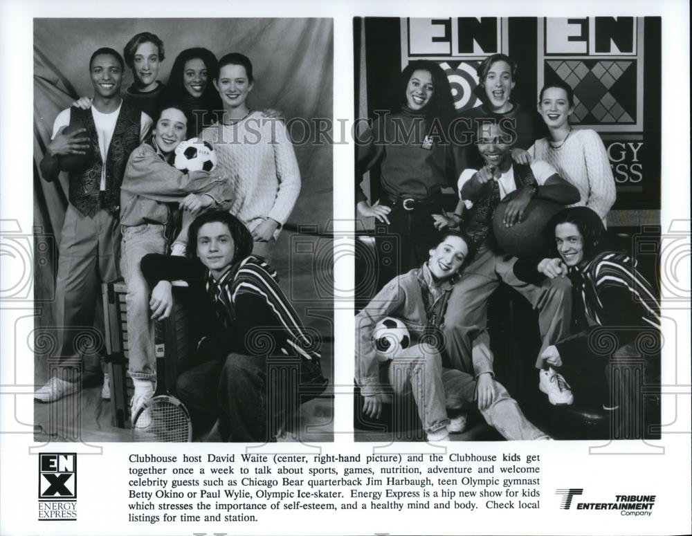 1980 Press Photo Clubhouse Host David Waite & Clubhouse Kids Energy Express - Historic Images