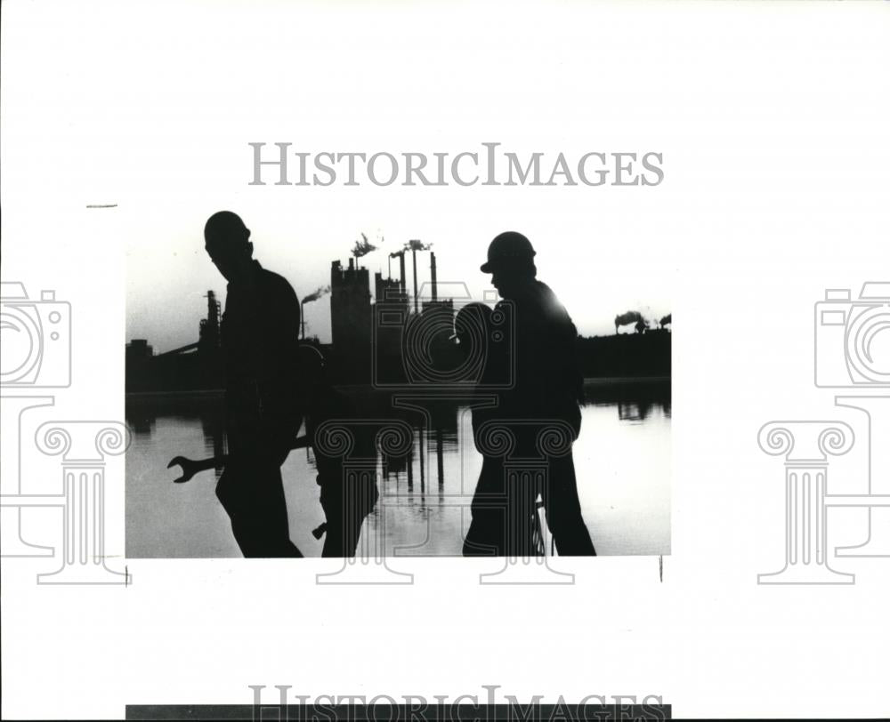 1989 Press Photo The Bethlehem Steel Plant outside Baltimore in Maryland - Historic Images