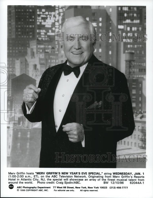 1996 Press Photo Merv Griffin New Years Eve Special - cvp58317 - Historic Images