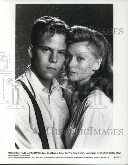 1992 Press Photo Stephen Dorff Fay Masterson in The Power of One - cvp41371 - Historic Images