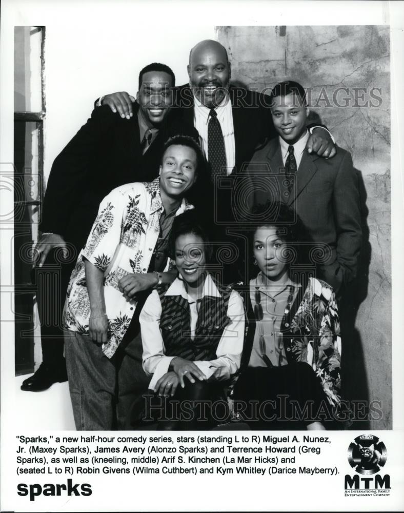 1997 Press Photo Miguel Nunez James Avery Terrence Howard Arif Kinchen in Sparks - Historic Images