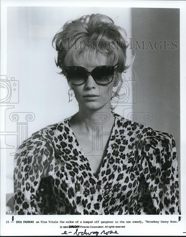 1984 Press Photo Mia Farrow in Broadway Danny Rose - cvp68596 - Historic Images