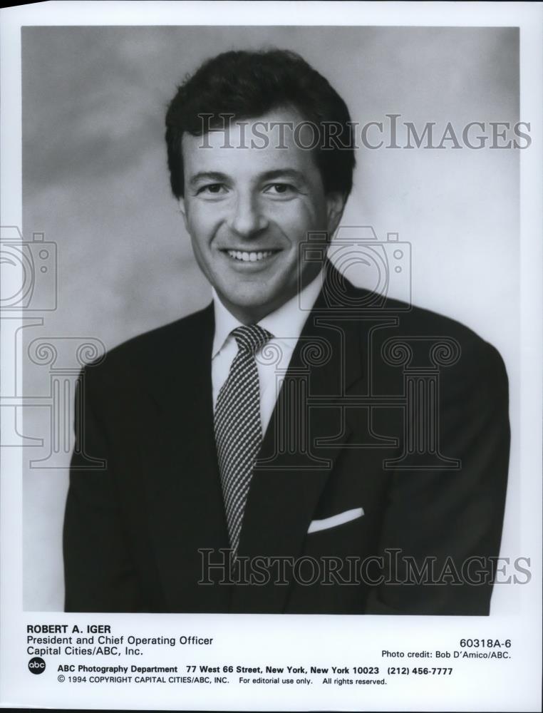 1994 Press Photo Robert A Iger President Cheif Operating Officer Capitol Cities - Historic Images