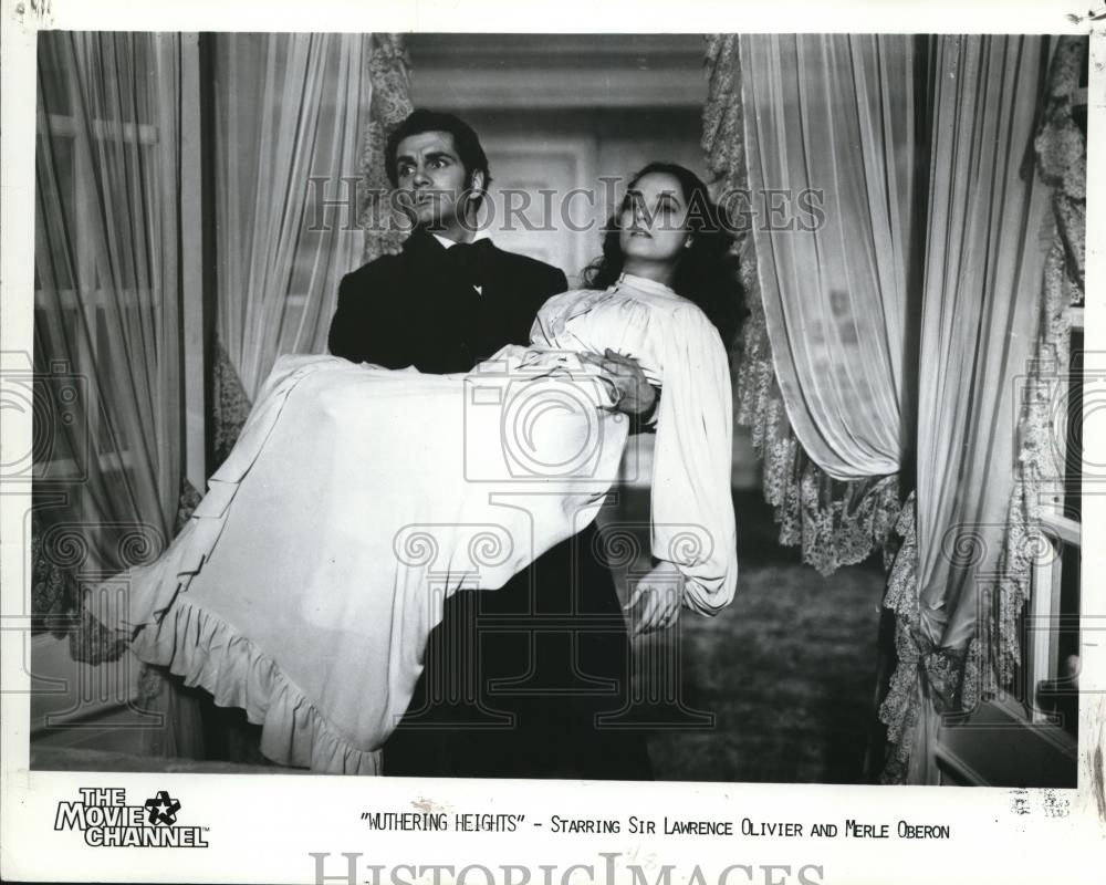 1985 Press Photo The Movie Channel presents Sir Lawrence Olivier and Merle - Historic Images