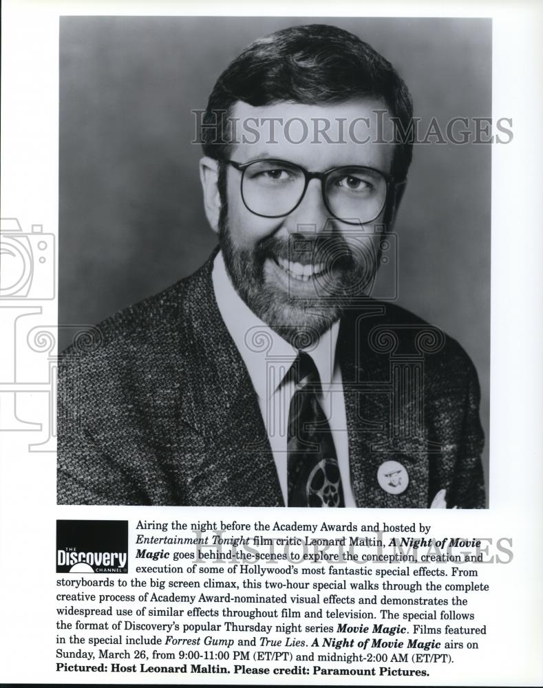 1995 Press Photo Leonard Maltin hosts A Night of Movie Magic - Historic Images