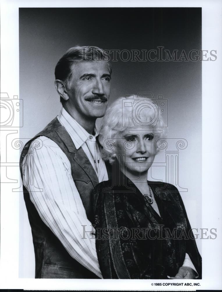 1985 Press Photo Joseph Campanella and Barbara Stanwyck star on Dynasty II - Historic Images