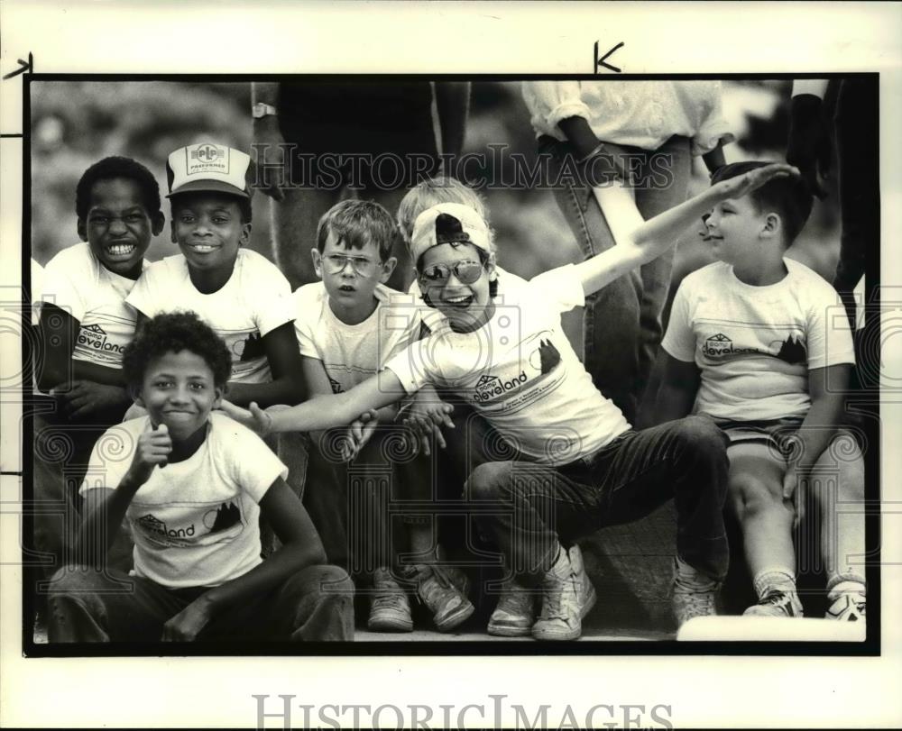 1986 Press Photo Campers at Camp Cleveland in Warrensville Twp. - Historic Images