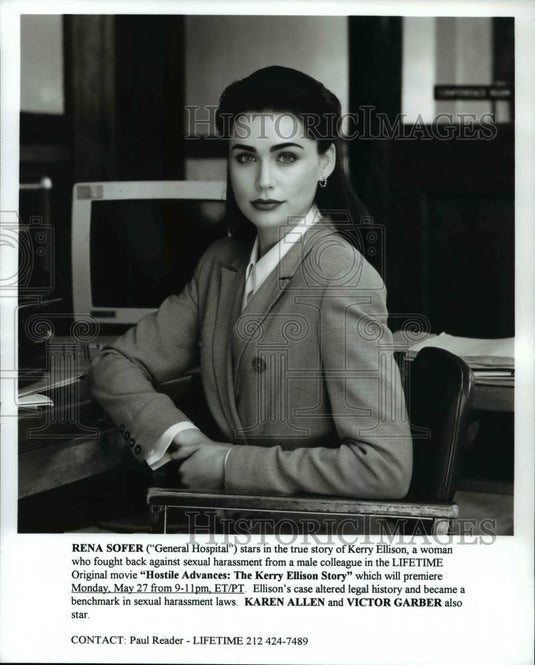 Press Photo Rena Sofer stars in Hostile Advances The Kerry Ellison Story - Historic Images