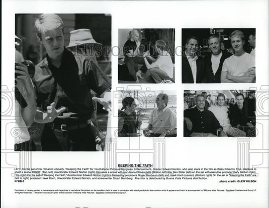 Undated Press Photo Edward Norton Jenna Elfman Ben Stiller Gary Barber Hawk Koch - Historic Images
