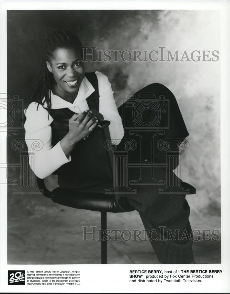 1993 Press Photo Bertice Berry host of The Bertice Berry Show - cvp54607 - Historic Images