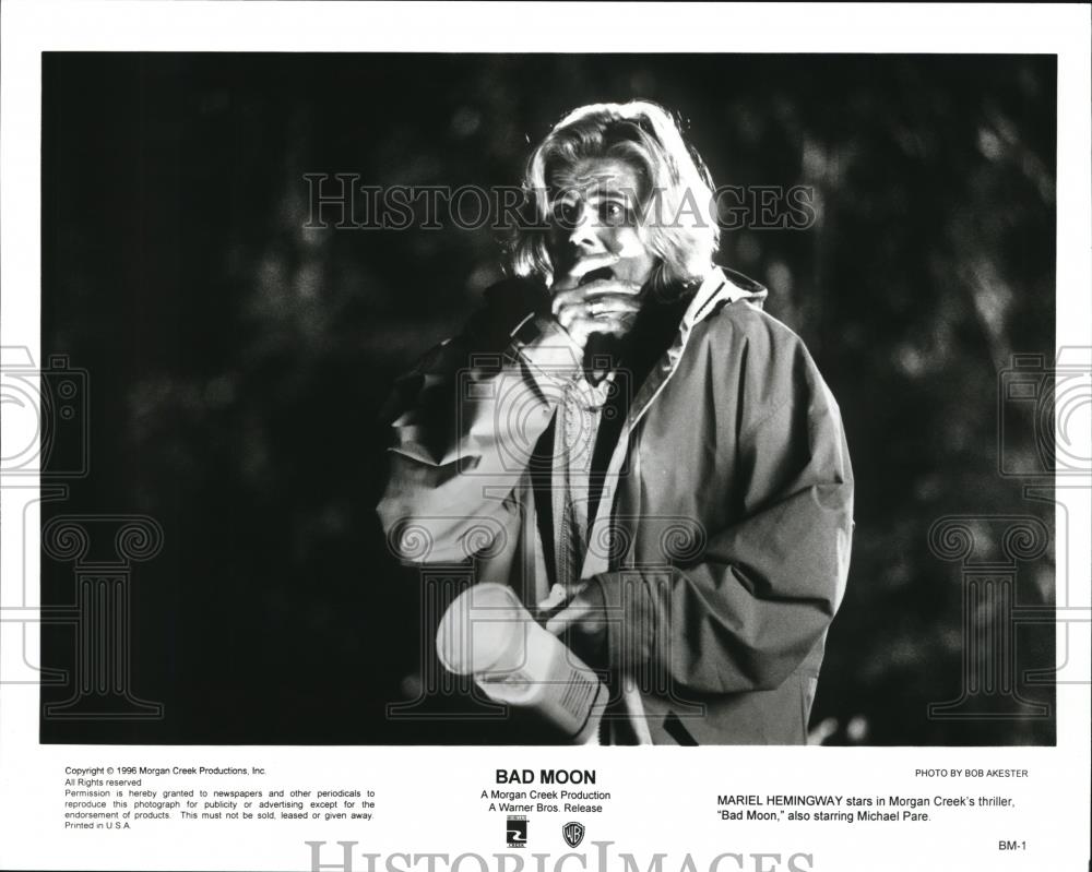 1996 Press Photo Mariel Hemingway in Bad Moon - cvp56422 - Historic Images