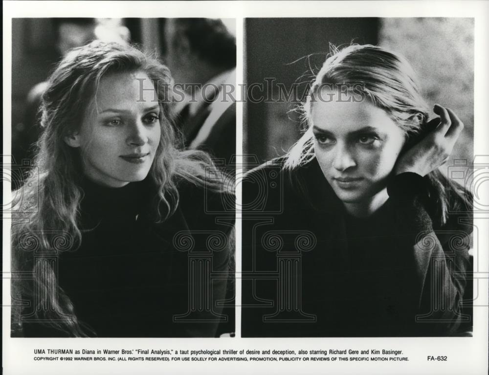1993 Press Photo Final Analysis Uma Thurman - cvp50044 - Historic Images