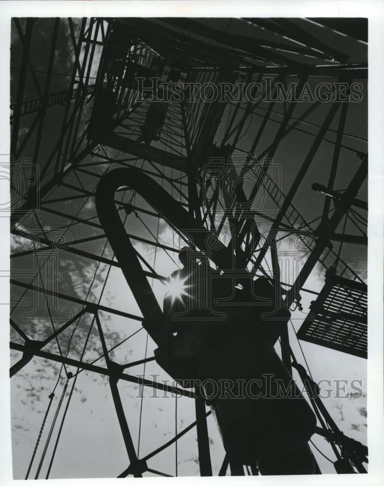 1979 Press Photo The drilling rig of Tenneco Oil Exploration and Production - Historic Images
