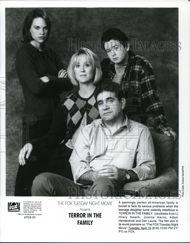 1996 Press Photo Hilary Swank Joanna Kerns A. Hendershott Terror in the Family - Historic Images