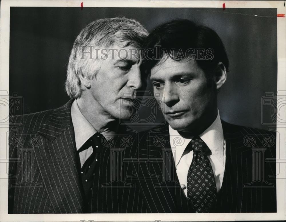 1978 Press Photo Patrick O&#39;Neal and Ron Leibman at Kaz - cva52403 - Historic Images