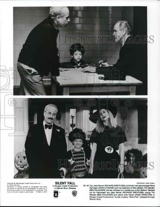 1994 Press Photo John Lithgow & Ben Faulkner in Silent Fall - Historic Images