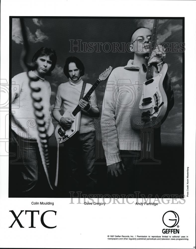 1997 Press Photo Colin Moulding Dave Gregory and Andy Partridge of XTC - Historic Images