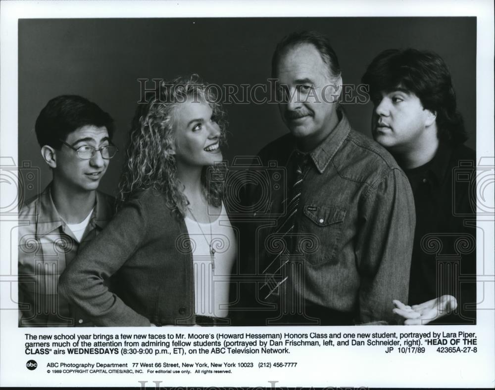 1989 Press Photo Howard Hesseman Lara Piper Dan Frischman and Dan Schneider - Historic Images
