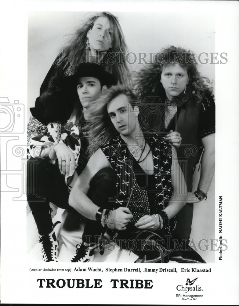 1990 Press Photo Adam Wacht, Stephen Durrell, Jim Driscoll of Trouble Tribe - Historic Images