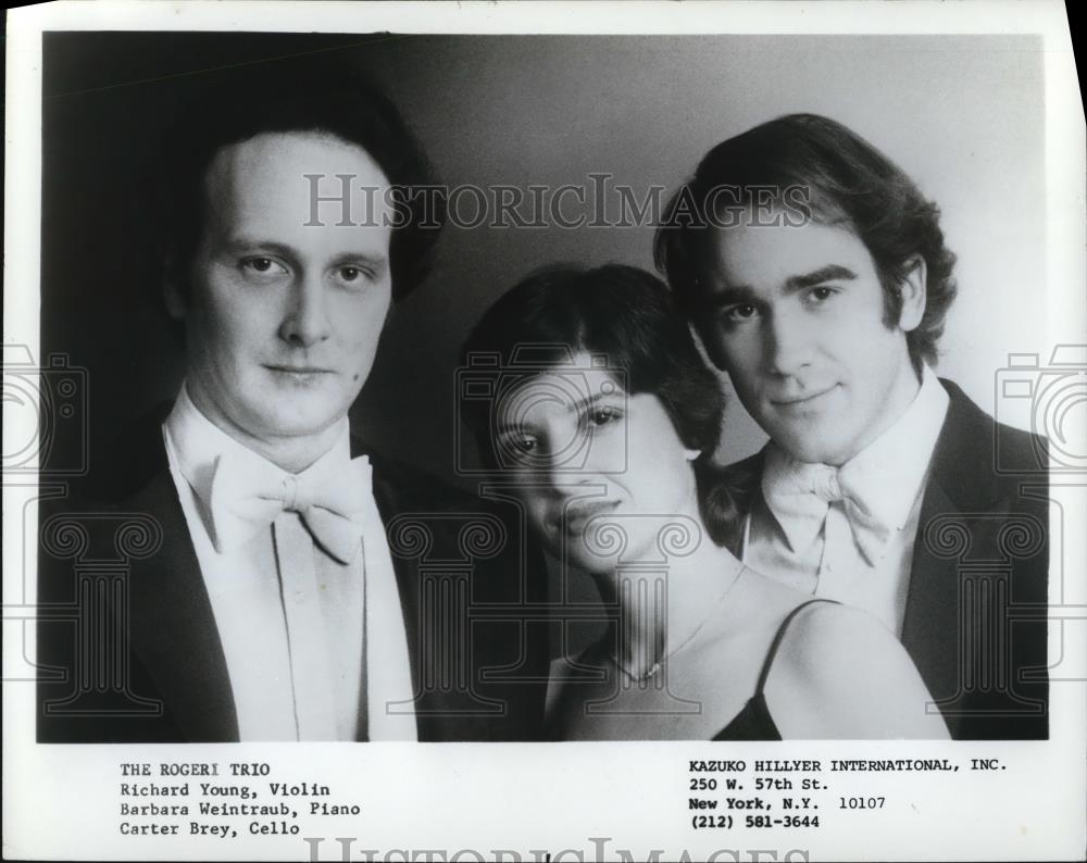 1987 Press Photo The Rogeri Trio Richard Young Barbara Weintraub Carter Brey - Historic Images