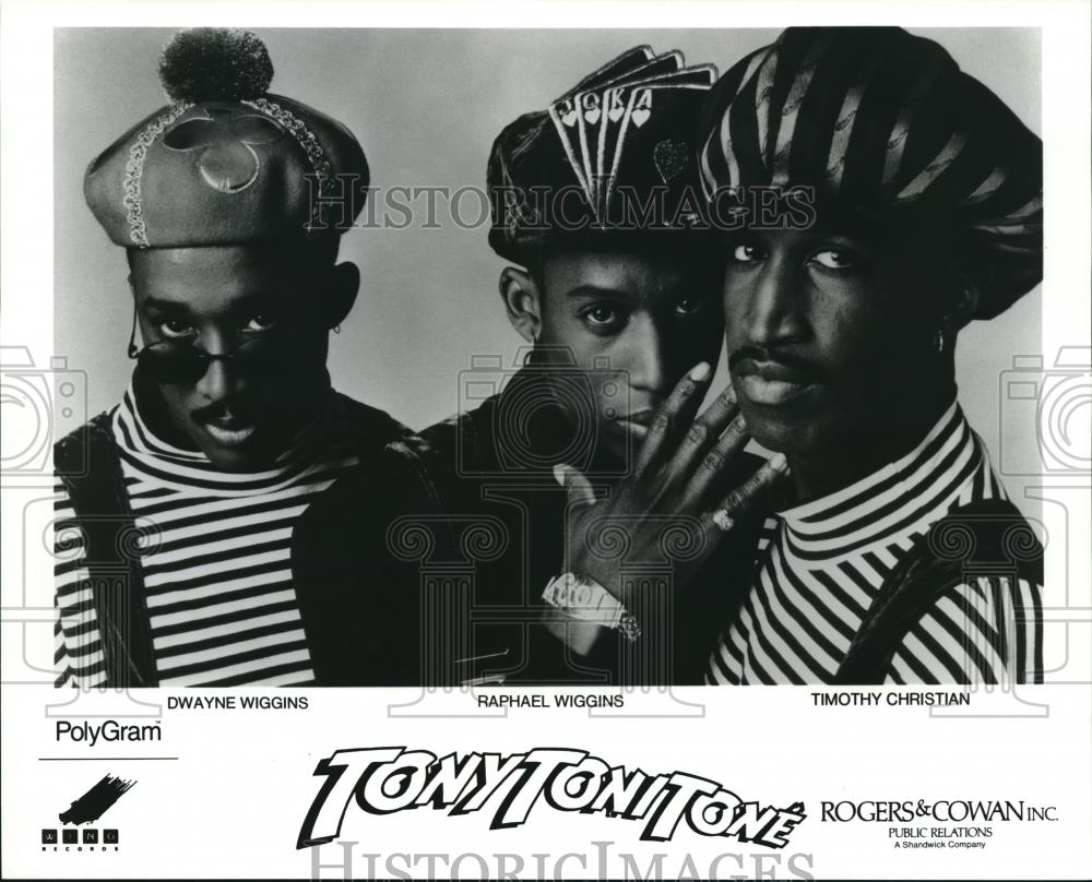 1991 Press Photo Tony Toni Tone Muaic Group Dwayne Wiggins Raphael Wiggins - Historic Images