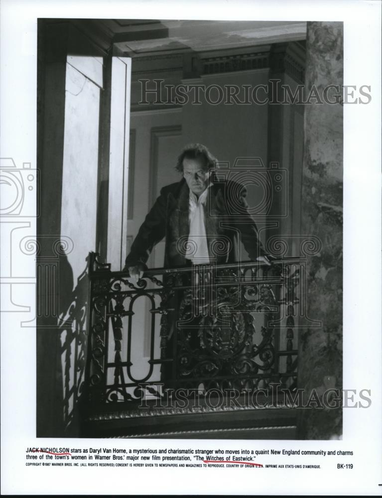 1987 Press Photo Jack Nicholson as Daryl Van Home in Witches of Eastwick - Historic Images