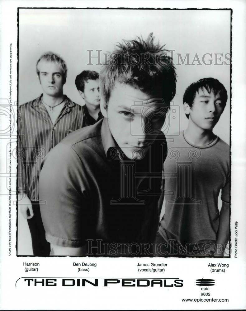 1998 Press Photo Harrison,Ben DeJong,James Grundler,Alex Wong of The Din Pedals - Historic Images