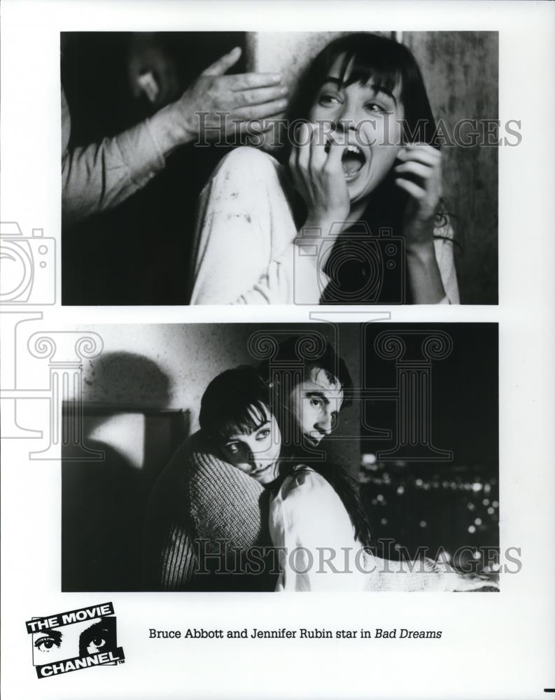 1989 Press Photo Bruce Abbott and Jennifer Rubin star in Bad Dreams - cvp44179 - Historic Images