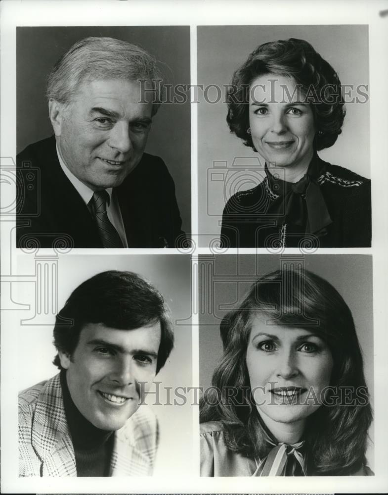 1982 Press Photo Ray Brady Jane Bryant Quinn Jim Kelley and Pat Collins - Historic Images