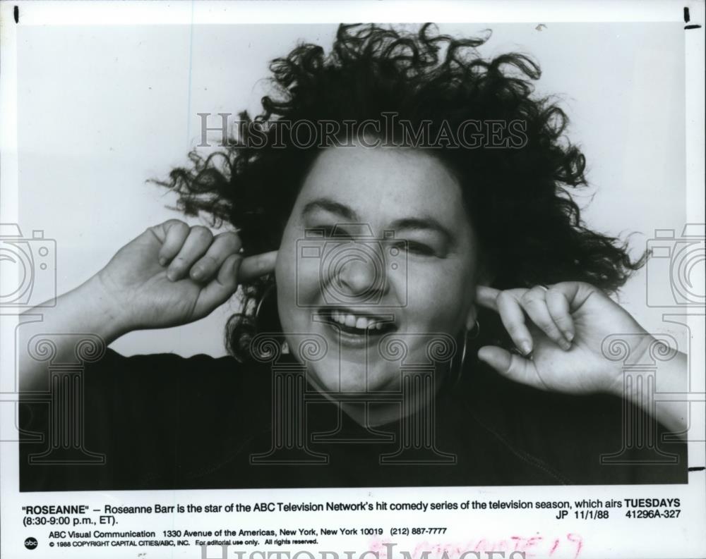 1988 Press Photo Roseanne Barr, ABC hit comedy series star - cva52266 - Historic Images