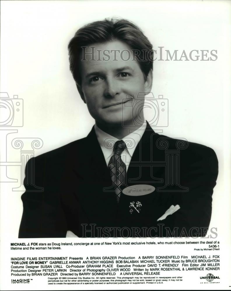 1994 Press Photo For Love Of Money MIchael J Fox - cvp45543 - Historic Images