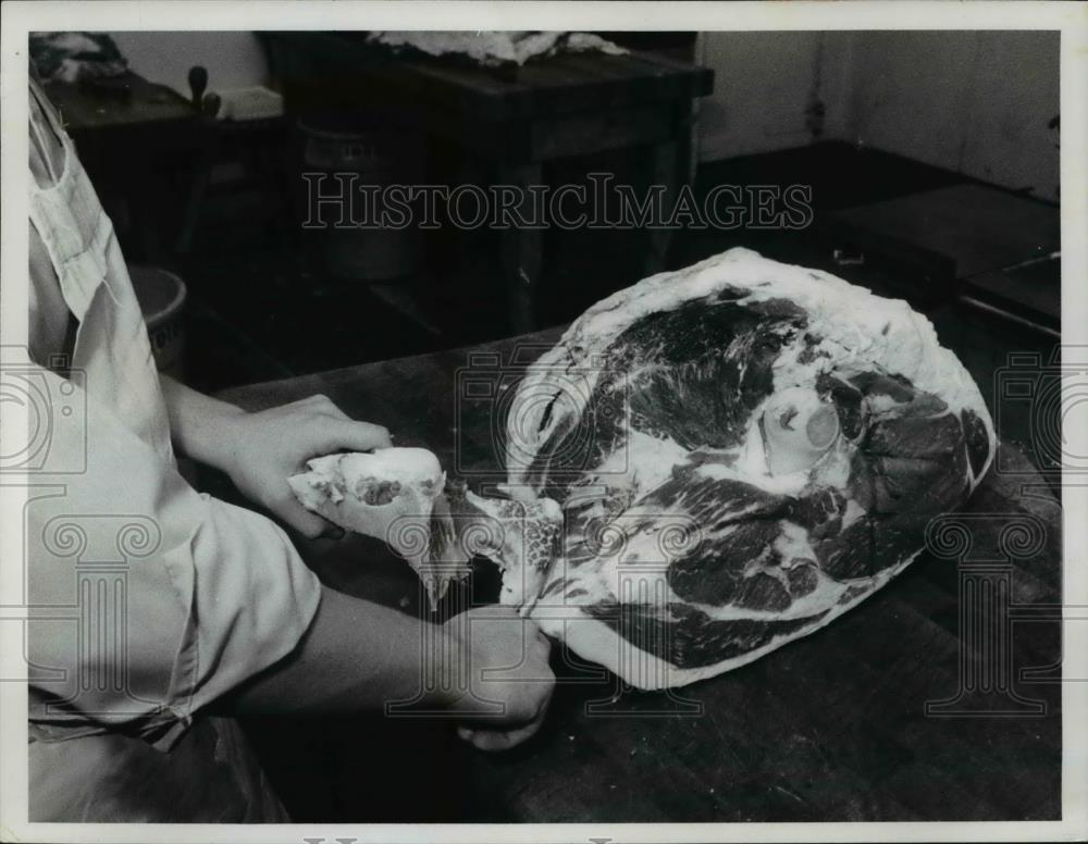 1978 Press Photo The meat butchering - Historic Images