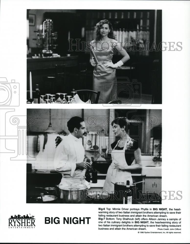 1996 Press Photo Minnie Driver Tony Shalhoub In Big Night - cvp58581 - Historic Images