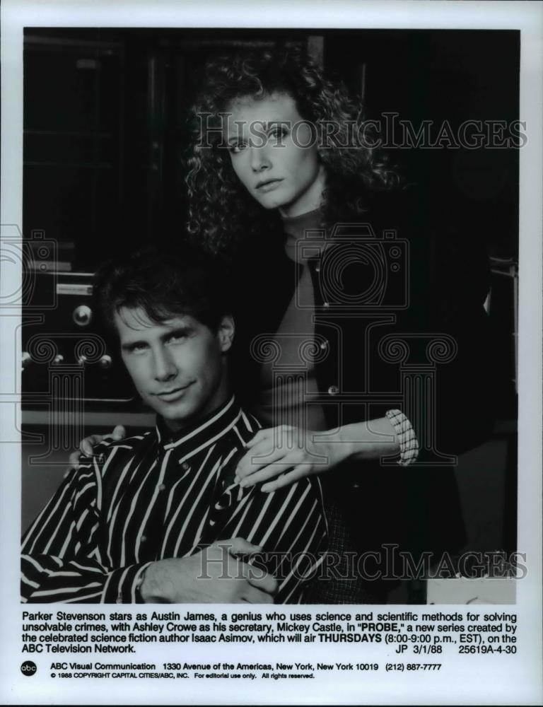 1988 Press Photo Parker Stevenson and Ashley Crow star in Probe - cvp70289 - Historic Images