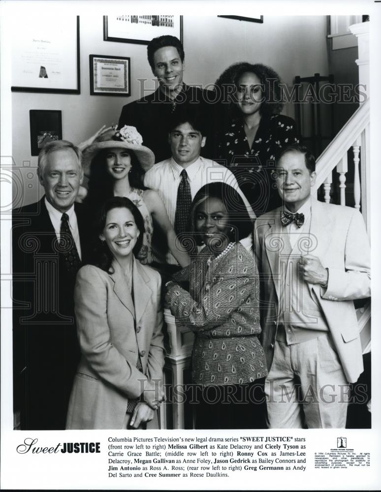 1994 Press Photo Jim Antonio, Greg Germann & Cree Summer in Sweet Justice - Historic Images