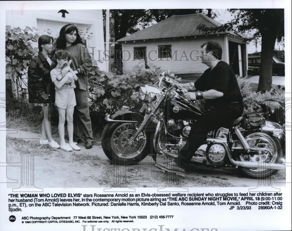 1993 Press Photo The Woman Who Loved Elvis Roseanne Arnold Tom Arnold - Historic Images