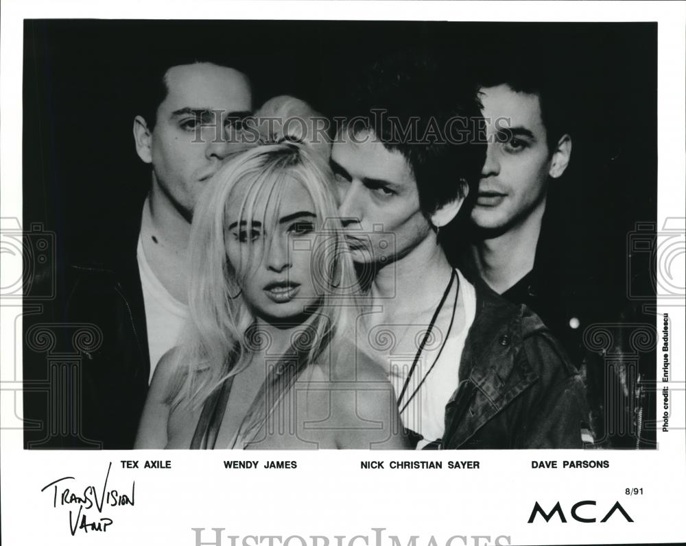 1991 Press Photo Transvision Vamp Music Wendy James Nick Christian Sayer - Historic Images