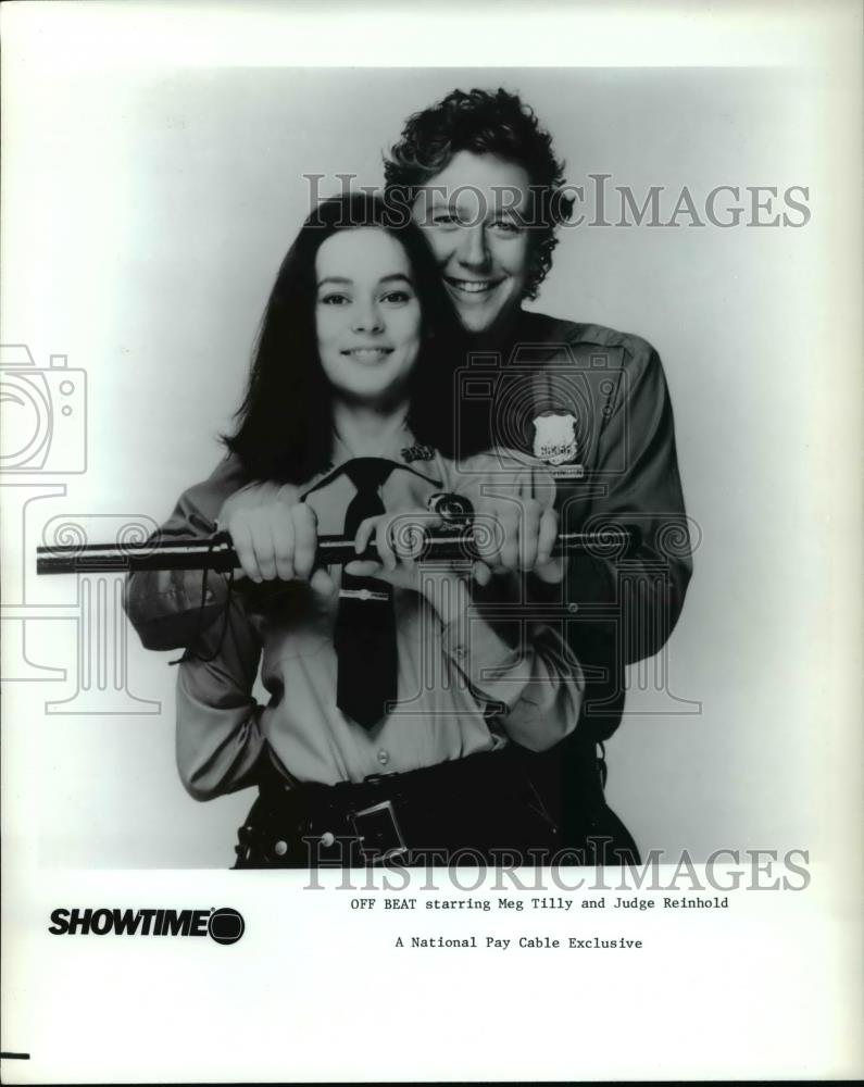 1987 Press Photo Meg Tilly and Judge Reinhold star in Off Beat - cvp44949 - Historic Images