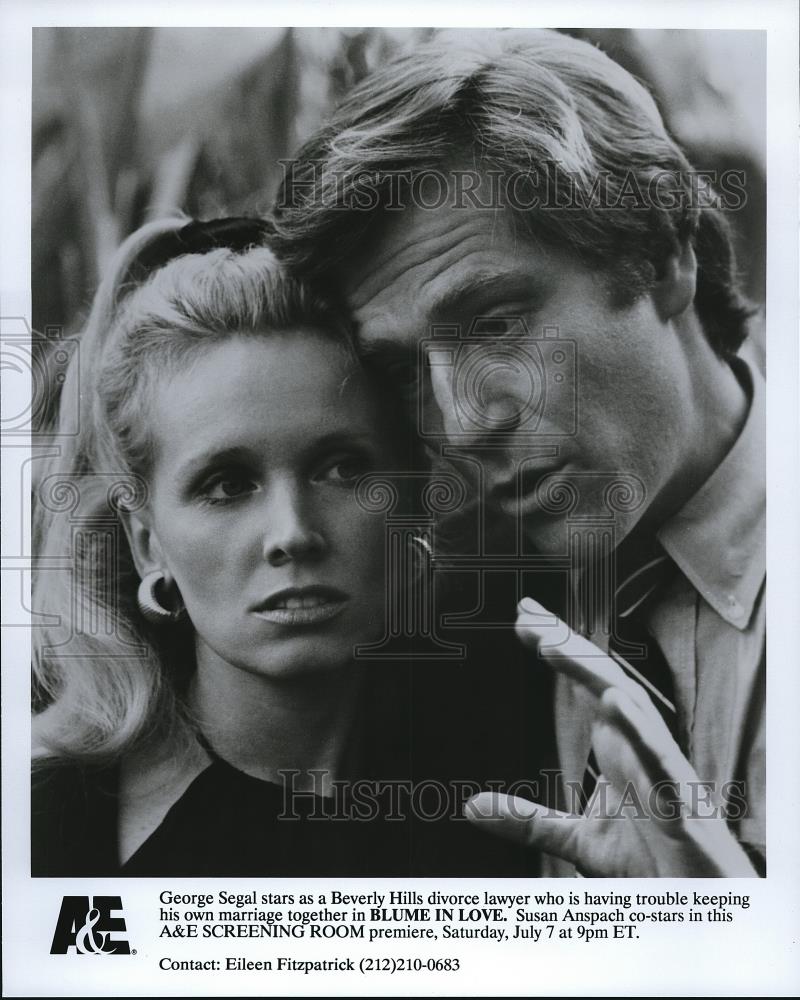 1990 Press Photo George Segal and Susan Anspach star in Blume in Love - Historic Images