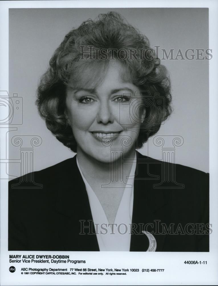 1991 Press Photo Mary Alice Dwyer-Dobbin Senior Vice President Daytime Programs - Historic Images