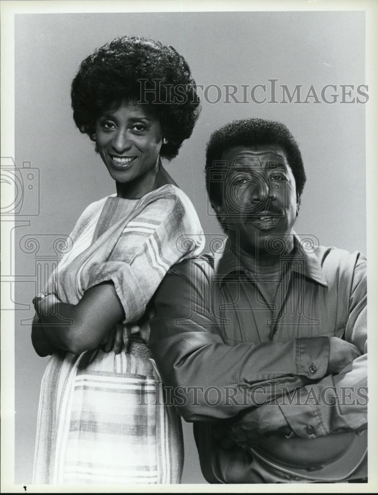 1985 Press Photo Marla Gibbs &amp; Hal Williams in 227 - Historic Images