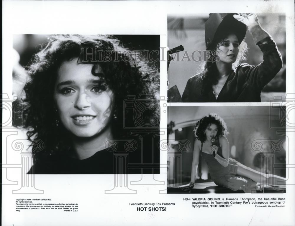 1991 Press Photo Valeria Golino stars as Ramada Thompson in Hot Shots - Historic Images