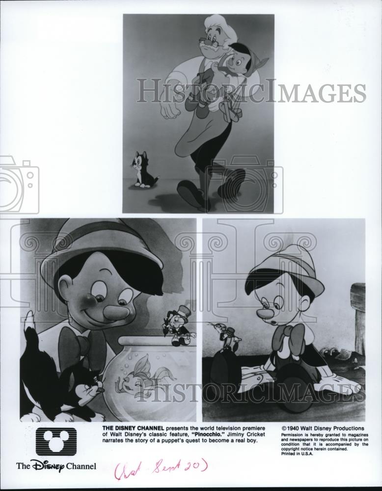 1990 Press Photo Scenes from animated Disney movie Pinocchio - cvp42438 - Historic Images