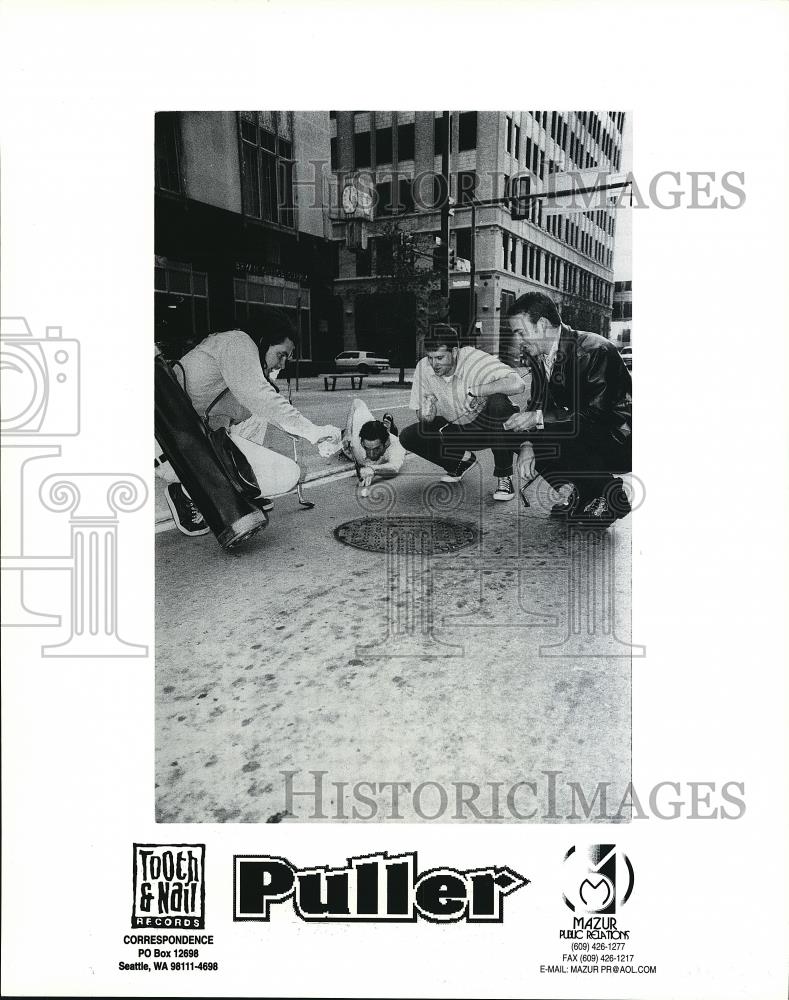 1997 Press Photo Mike Lewis Mike Miles Clint McBay Geoff Riley of Puller - Historic Images
